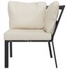 vidaXL Chaise de jardin avec coussins sable 76x76x79 cm acier