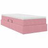vidaXL Lit avec rangement et matelas Rose 100 x 200 cm Velours
