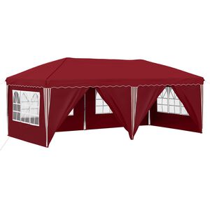 vidaXL Tente de f&ecirc;te pop-up 575 x 288 x 245 cm Bordeaux