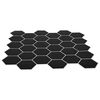 vidaXL Carreau hexagonal 20 pcs Noir 30 x 30 cm Polyur&eacute;thane et PET