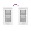 vidaXL Buffets 2 pcs blanc brillant 37,5x35,5x67,5cm bois d'ing&eacute;nierie