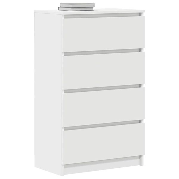 vidaXL Buffet Blanc 60x35x98,5 cm Bois d'ing&eacute;nierie