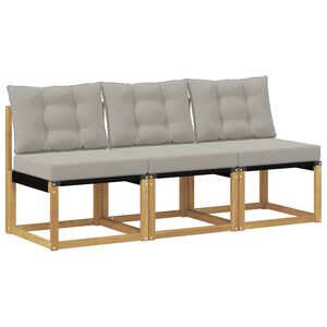 vidaXL 3 pc Sofa de milieu ext&eacute;rieur Blanc