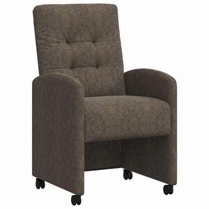 vidaXL Chaises de Salle &agrave; Manger avec Roues 2 pc Cuir su&eacute;d&eacute; faux