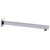 vidaXL Bras de support de douche Carr&eacute; Inox 201 Argent&eacute; 40 cm