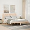 vidaXL Cadre de lit extra long sans matelas 140x220 cm bois massif