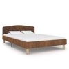 vidaXL Cadre de lit sans matelas marron similicuir daim 120x200 cm