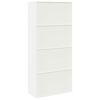 vidaXL Armoire de rangement Blanc 90 x 40 x 200 cm Acier