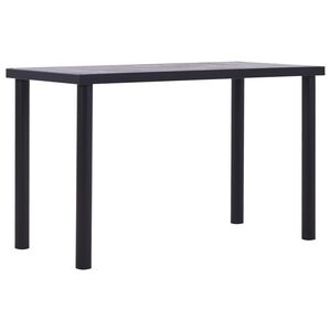 vidaXL Table de salle &agrave; manger Noir et gris b&eacute;ton 120x60x75 cm MDF