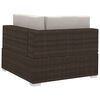 vidaXL Ensemble de canap&eacute;s de jardin 4 pi&egrave;ces avec coussins en r&eacute;sine tress&eacute;e marron