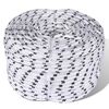 vidaXL Corde de bateau tress&eacute;e Polyester 12 mm 250 m Blanc