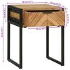 vidaXL Table de chevet avec tiroir Marron 40 x 35 x 50 cm