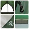 vidaXL Tente tipi avec toit avec &eacute;vent Vert et gris 600 x 600 x 347 cm