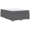 vidaXL Cadre de lit avec matelas Gris fonc&eacute; 140 x 200 cm tissu