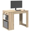 vidaXL Bureau avec tiroir et &eacute;tag&egrave;re ch&ecirc;ne sonoma bois d'ing&eacute;nierie