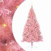 vidaXL Sapin de No&euml;l artificiel pr&eacute;-&eacute;clair&eacute; Rose 180 cm PVC