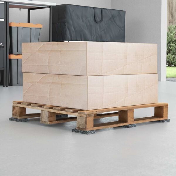 vidaXL Rouleau en caoutchouc Noir Caoutchouc