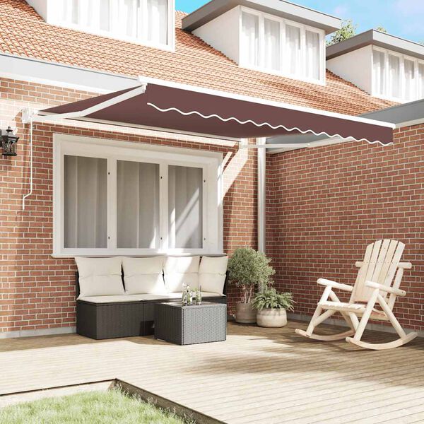 vidaXL Auvent r&eacute;tractable automatique marron 300x250 cm