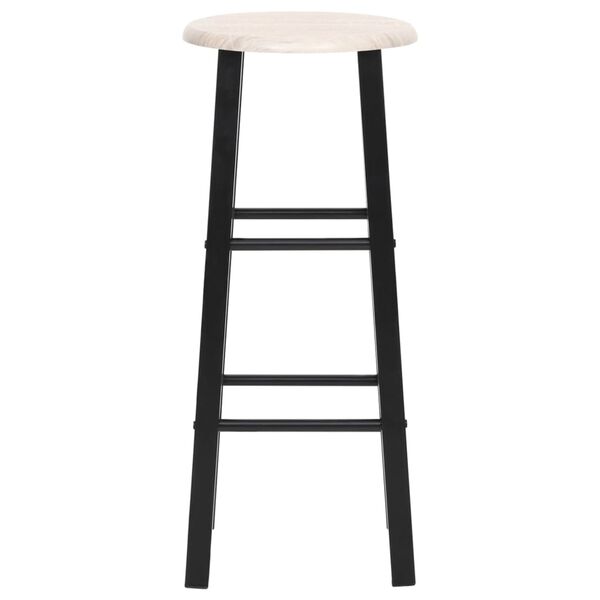 vidaXL Tabourets de bar lot de 2 noir MDF