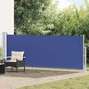 vidaXL Auvent lat&eacute;ral r&eacute;tractable de patio 140x500 cm Bleu