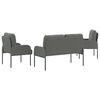 vidaXL Ensembles de canap&eacute;s 3 pcs Gris fonc&eacute; 115 x 56 x 80 cm