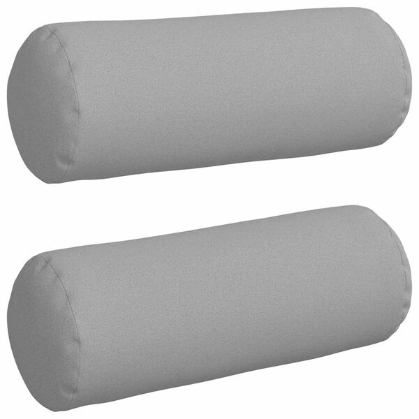 vidaXL Coussins d'accent 2 pcs Gris nuage &Oslash; 25 x 70 cm tissu
