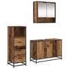 vidaXL Ensemble de mobilier de salle de bain 3 pcs Bois Ancien