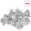 vidaXL Ecrou en T &agrave; dents 7200 pcs Argent&eacute; M6 mm Acier