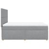 vidaXL Sommier &agrave; lattes de lit avec matelas Gris clair 140x200cm Tissu