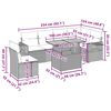 vidaXL Salon de jardin avec coussins 7 pcs gris r&eacute;sine tress&eacute;e