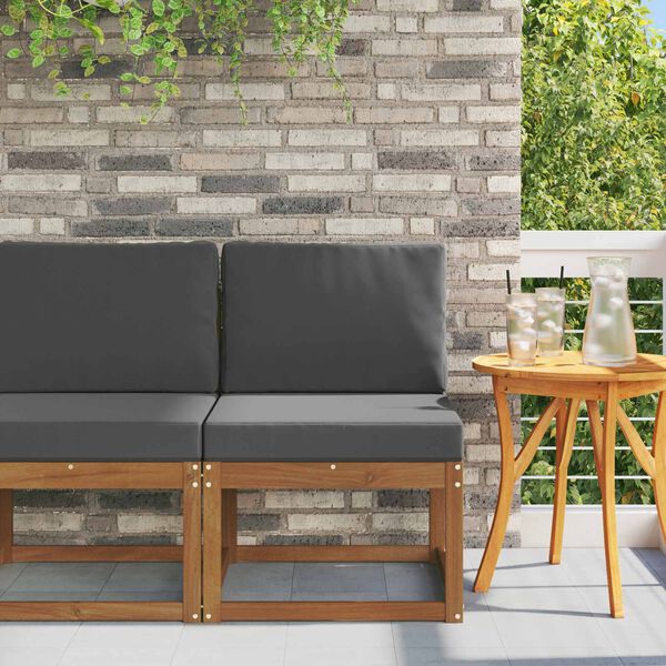vidaXL Sofa de milieu ext&eacute;rieur Bois d'Acacia Massif Naturel