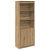 vidaXL Buffet haut ch&ecirc;ne artisanal 70x35x180 cm bois d'ing&eacute;nierie