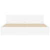 vidaXL Cadre de lit avec LED sans matelas blanc 180x200 cm