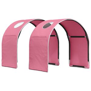 vidaXL Tunnel de lit pour lit mezzanine d'enfants 2 pc Rose Polyester