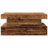 vidaXL Table basse avec lumi&egrave;res LED vieux bois 90x50x40 cm