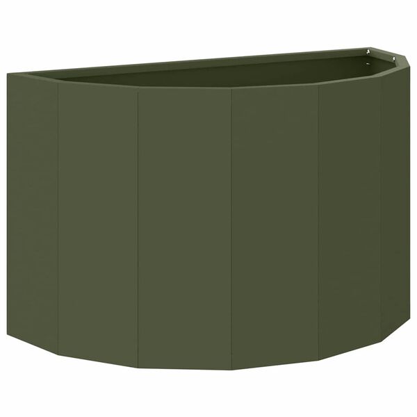 vidaXL Jardinière Vert olive 60 x 30 x 35 cm Acier