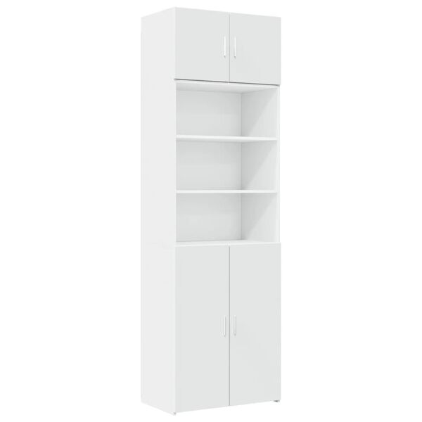 vidaXL Armoire de rangement blanc 70x42,5x225 cm bois d'ing&eacute;nierie