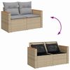 vidaXL Ensemble de canap&eacute; de jardin 8 pcs Beige Poly rotin