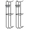 vidaXL Support de gobelet de saut de baril 2 pcs noir acier
