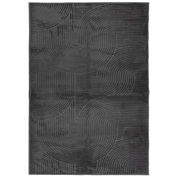 vidaXL Tapis IZA poils courts style scandinave anthracite 140x200 cm