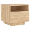 vidaXL Table de chevet avec lumières LED chêne sonoma 40x39x37 cm