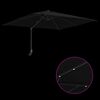vidaXL Parasol de jardin Noir 248.5 x 247.5 x 160 cm tissu