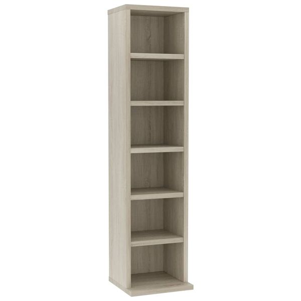 vidaXL Armoire à CD Chêne sonoma 21x20x88 cm Bois d'ingénierie