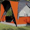vidaXL Tente Cabane avec toit Gris et orange 333 x 317 x 194 cm