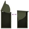 vidaXL Bo&icirc;te de d&eacute;p&ocirc;t de colis Vert olive 47,5 x 38 x 59 cm Acier