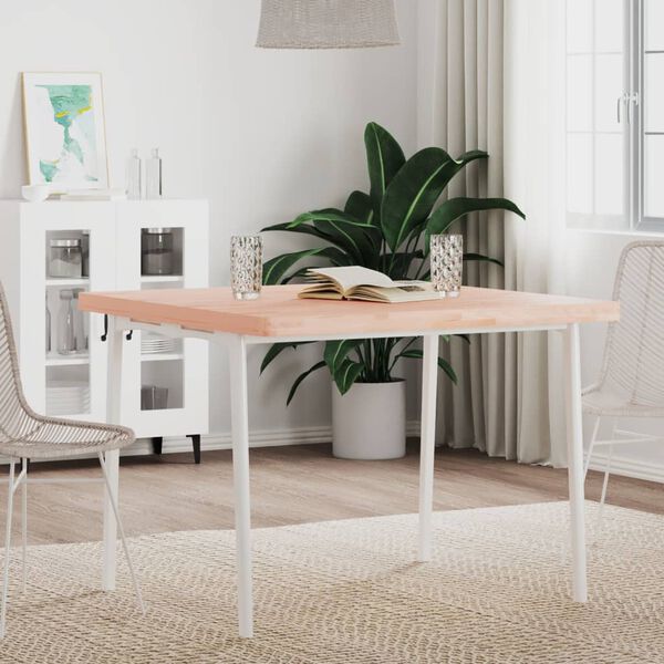 vidaXL Dessus de table 90x90x4 cm carr&eacute; bois massif de h&ecirc;tre
