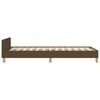vidaXL Cadre de lit sans matelas marron fonc&eacute; 90x190 cm tissu