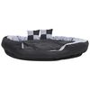 vidaXL Coussin r&eacute;versible lavable pour chien Gris et noir 150x120x25cm
