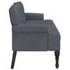 vidaXL Banc avec dossier gris fonc&eacute; 119,5x64,5x75 cm velours