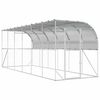 vidaXL Poulailler contre le mur Argent&eacute; 600 x 150 x 215 cm